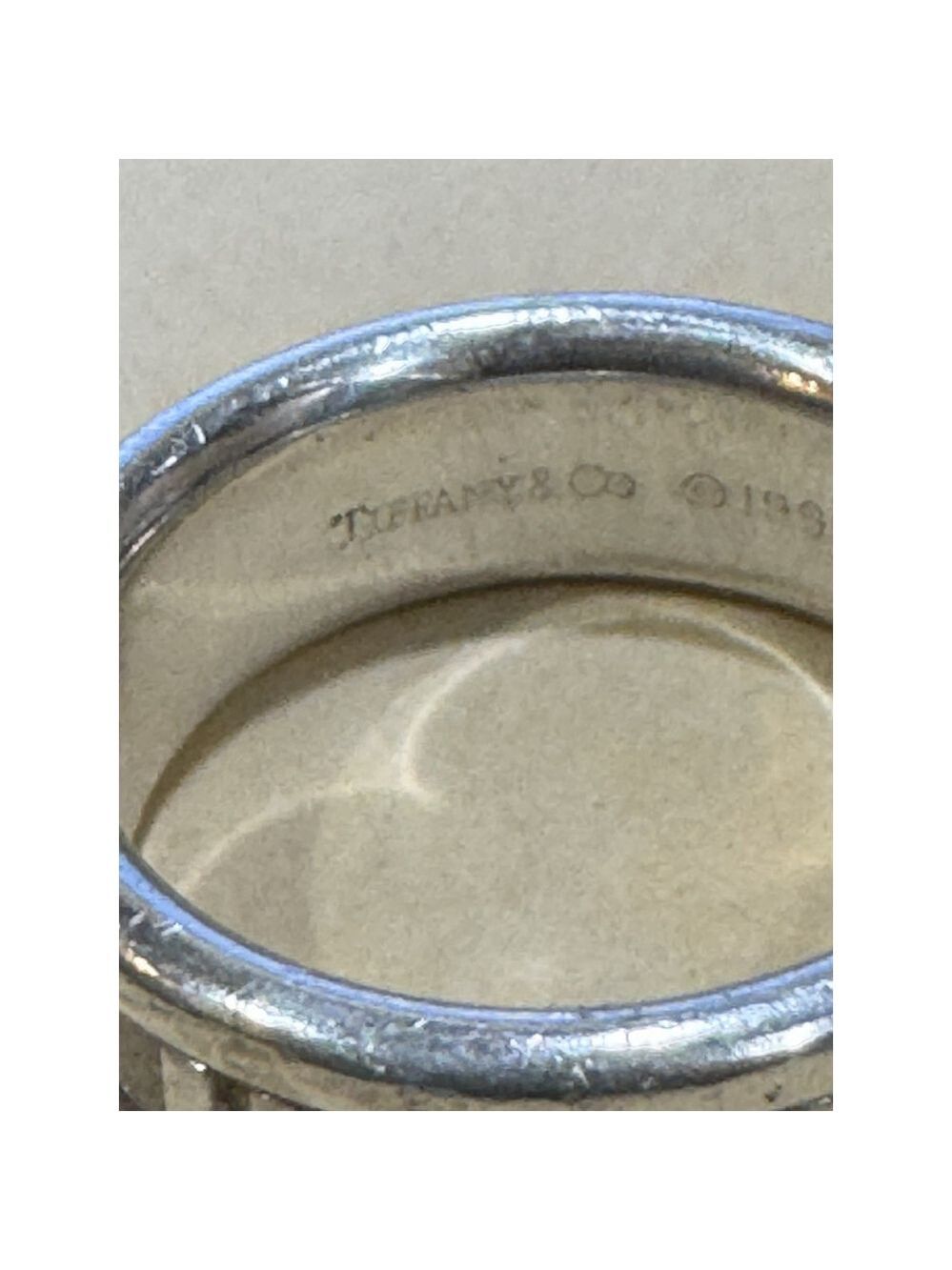 Tiffany & Co Atlas Wide Roman Numeral Ring Sterling Silver 925 1995 - Picture 6 of 10